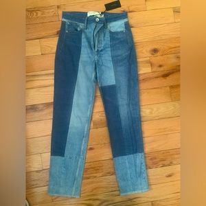 rag & bone Blue Patchwork Women Jeans